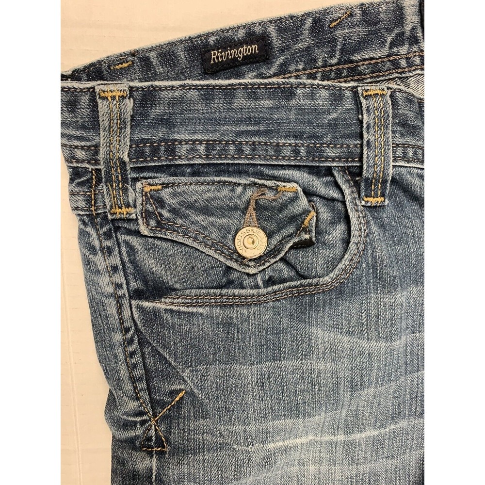 Vigoss Rivington Women Sz 29 Super Skinny Jeans Blue Denim Embroidered